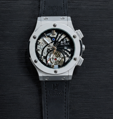 Hi-Tech Genève Skeleton Luxury Watch – Premium Black Strap Edition