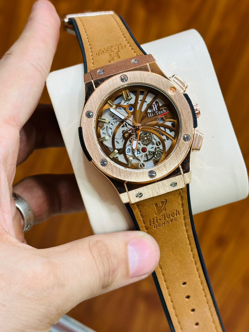 Hi-Tech Genève Skeleton Luxury Watch – Premium Black Strap Edition