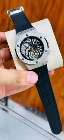 Hi-Tech Genève Skeleton Luxury Watch – Premium Black Strap Edition