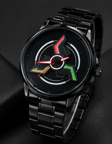 Premium Black Spinner Men’s Watch | Stylish Stainless Steel Wrist Watch