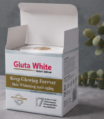 Gluta White Night Cream 50g – 100% Verified Original Product | Night Repair & Skin Brightening Formula